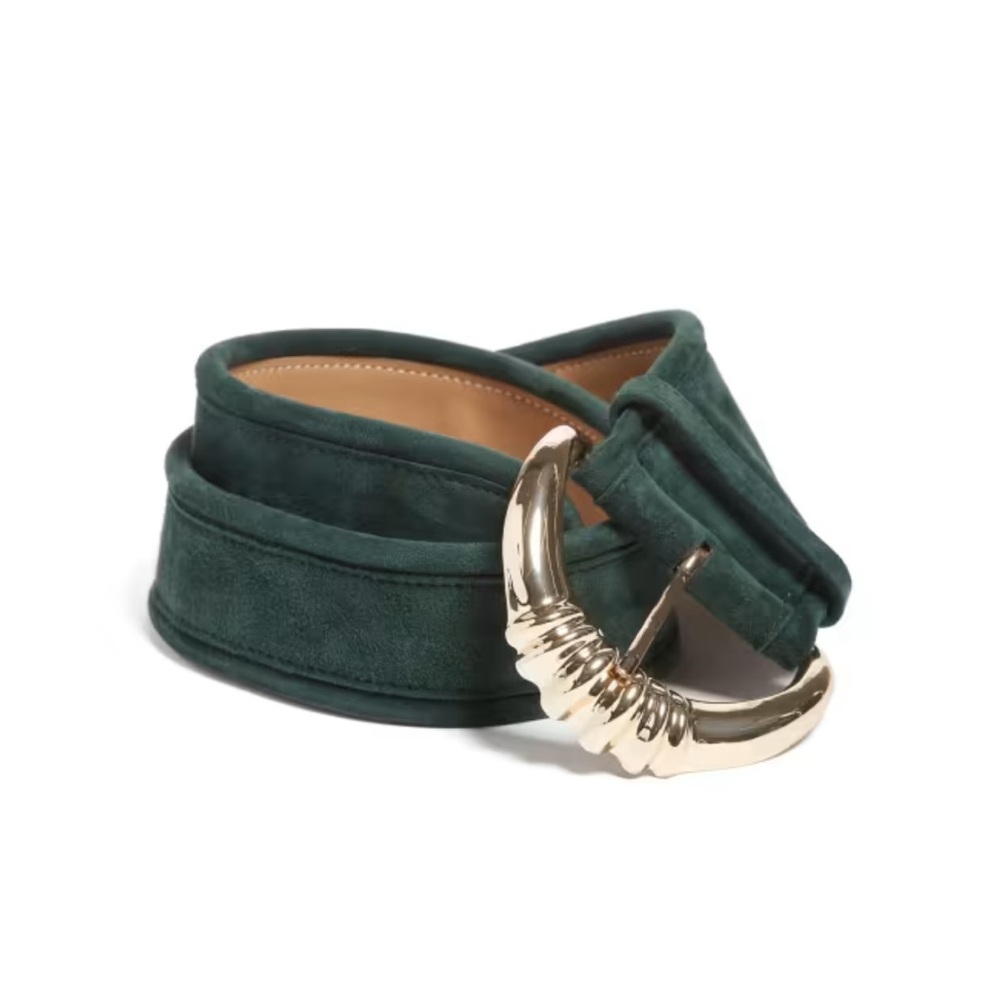 Elegant Green Belt with Gold Buckle - Size XS - Picture 5 of 8